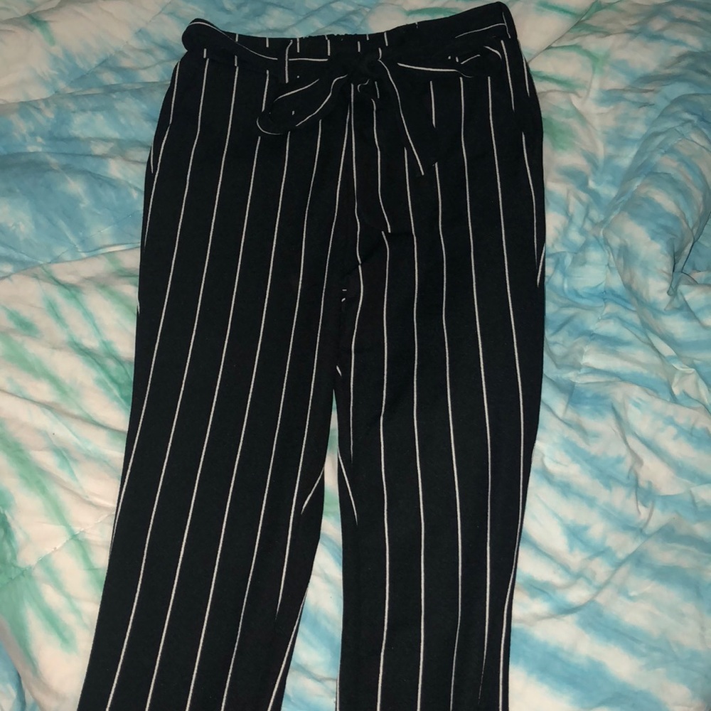 Size small Black and white striped fancy pants